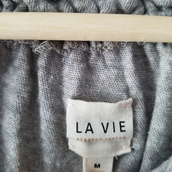 La Vie Rebecca Taylor Gray Linen Top - Picture 6 of 9
